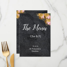 Cartão de Mesa Elegante Negra