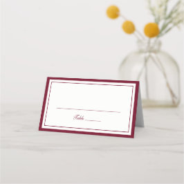 Cartão De Mesa Elegante Quadro de Casamento com Moldura Vermelha 
