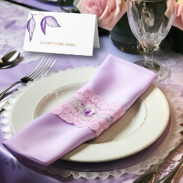 Cartão De Mesa Elegante Roxo Deixa Quinceañera