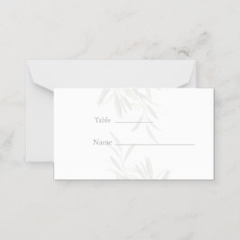 Cartão De Mesa Elegante Sage Green Botanical