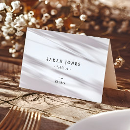 Cartão De Mesa Elegante Script Moderno Minimalista de Caligrafia