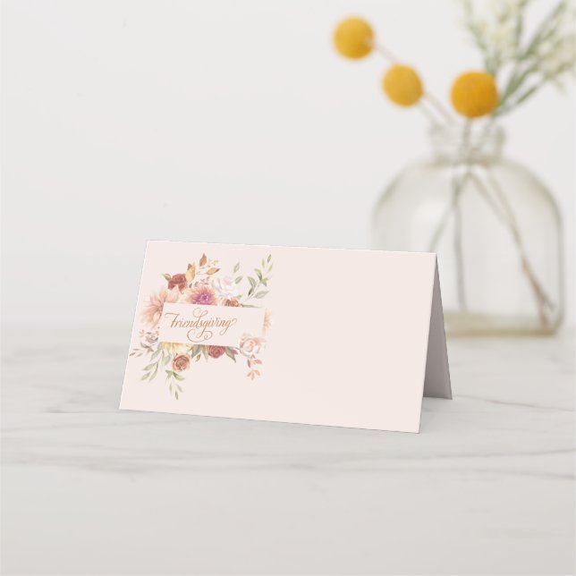 Cartão De Mesa Entretenimento com Amizade Elegante Personalizada (Frente)