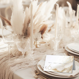 Cartão De Mesa Escort | Pampas Douradas Elegantes da Boêmia