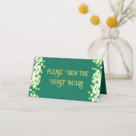 Cartão De Mesa Espanhol Emerald Green Quinceañera Espanhol