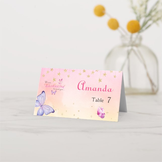 Cartão De Mesa Estamos Encantados A Conhecê-Lo Chá de fraldas De  (Frente)