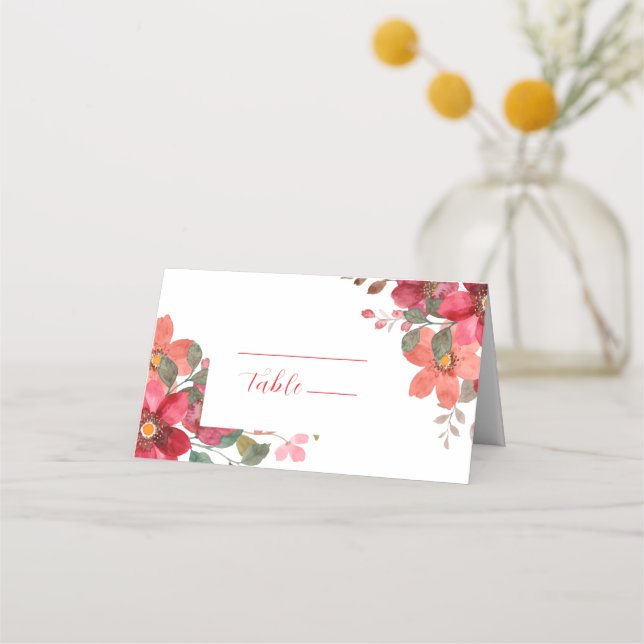 Cartão De Mesa Eterno Red Wedding (Frente)