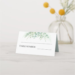 Cartão De Mesa Eucalyptus deixa casamento