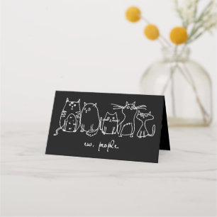 Cartão De Mesa Ew, Pessoas Engraçadas, Amantes De Gato