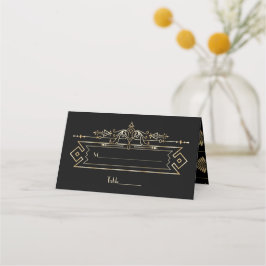 Cartão De Mesa Excelente Negro Dourado de luxo Gatsby Roaring 20s