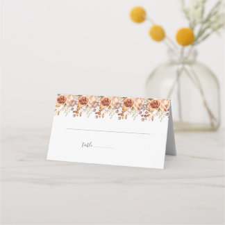 Cartão De Mesa Fall Autumn Deixa Casamento Russo de Boho