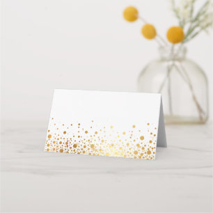 Cartão De Mesa Faux Gold Foil Confetti Pontos II