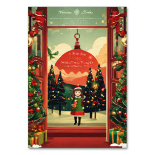 Cartão de Mesa Feliz de Natal