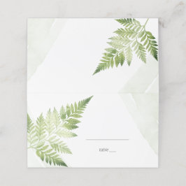 Cartão De Mesa Fern Verde Minimalista