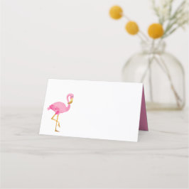 Cartão De Mesa Flamingo Cor-de-Água Rosa