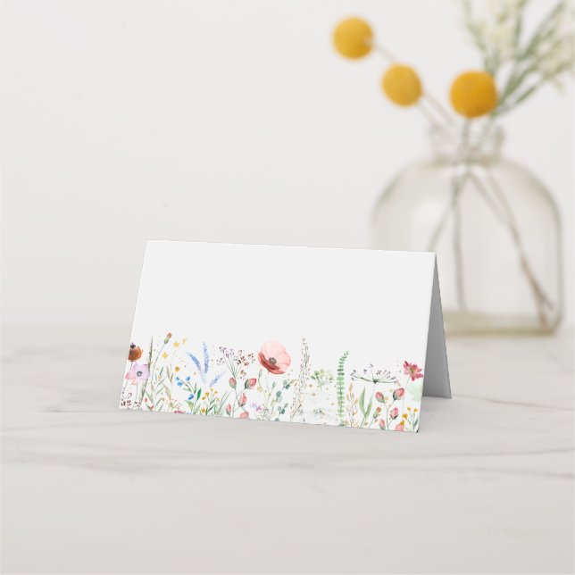 Cartão De Mesa Flor silvestre  (Frente)