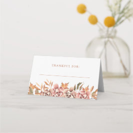 Cartão De Mesa Floral de Outono