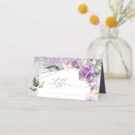 Cartão De Mesa Floral Sparkles Mesa Mauve ID889