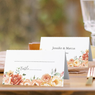 Cartão De Mesa Floral Watercolor Banquet