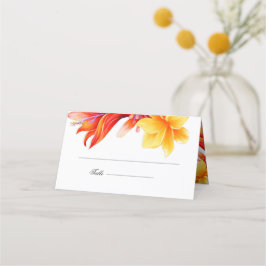 Cartão De Mesa Floreal moderno tropical dobrado