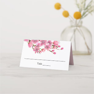Cartão De Mesa Flores cor-de-rosa