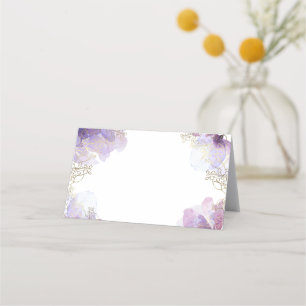 Cartão De Mesa Flores de aquarela batismo