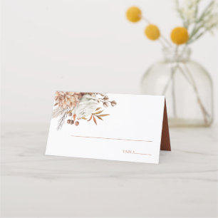 Cartão De Mesa Flores De Laranja Queimadas Elegantes