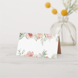 Cartão De Mesa Flores de primavera e vegetação personalizados