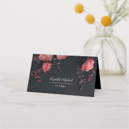 Cartão De Mesa Flores Esculturais Casamento Sombrio e Temperament