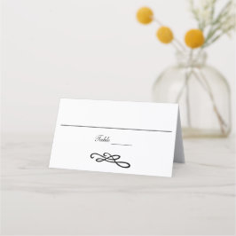 Cartão De Mesa Florescer Tradicional Formal Preto Branco Redemoin