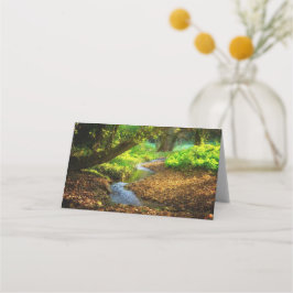 Cartão De Mesa Floresta Creek Belo Paisagem Natural