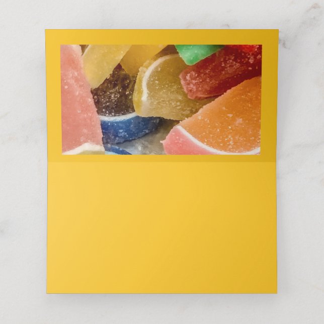 Cartão De Mesa Folded Place Card for Kids' Birthday Party (Interior Desdobrado)