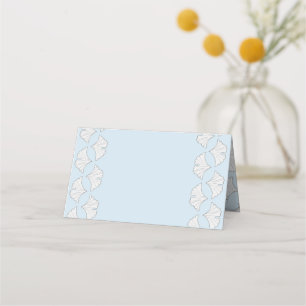 Cartão De Mesa Folhas de ginkgo legíveis com cor de fundo persona