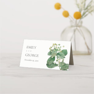 CARTÃO DE MESA FOLIAGEM DE FOLIAGEM ELEGANTE GREENERATIVA FLORAL