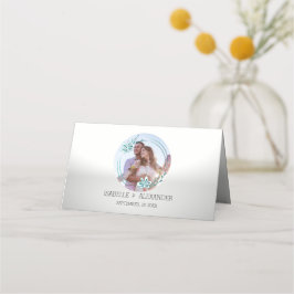 Cartão De Mesa Foto Personalizada Floral