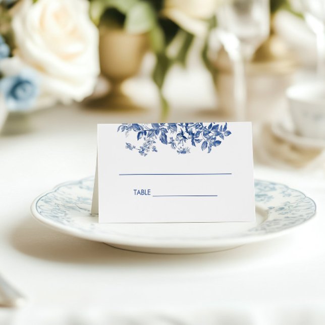 Cartão De Mesa French Toile Wedding Table Name (French Toile Wedding Table Name Place Card)