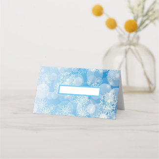 Cartão De Mesa Fundo de flocos de neve