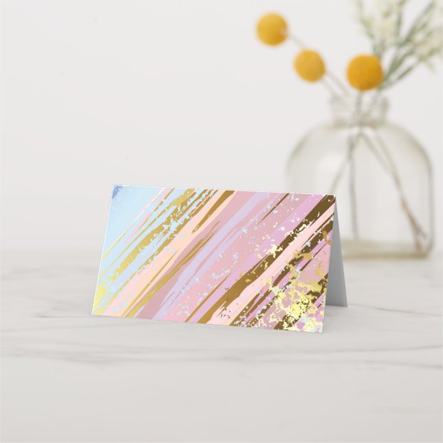 Cartão De Mesa Fundo Rosa Texturizado (Frente)