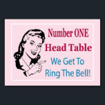 Cartão de Mesa Funny Bunco Head<br><div class="desc">Cartão de Mesa do Bunco para o seu grupo Bunco. Os jogadores apreciarão estas engraçadas placas retrorreflectoras para ajudá-los a se mover da mesa para a mesa após cada rodada.</div>