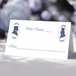 Cartão De Mesa Gay Grooms Regency Rosas azuis
