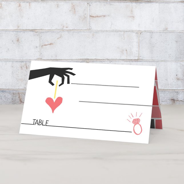 Cartão De Mesa Geométrica de Casamento Moderno do Século Médio 60 (Criador carregado)