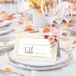 Cartão De Mesa Gilded Fall Terracotta Floral