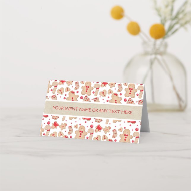 Cartão De Mesa Gingerpão Homem cozido Biscoitos Whimsical Russos (Frente)