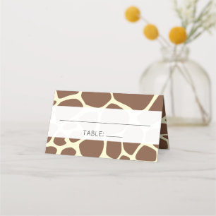 Cartão De Mesa Girafa Impressão, Brown Giraffe, Animais Selvagens