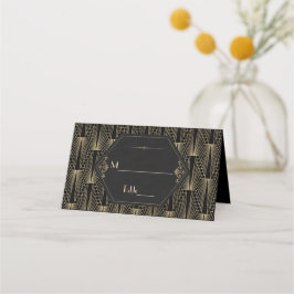 Cartão De Mesa Glam Roaring 20s Great Gatsby Art Deco Wedding