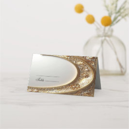 Cartão De Mesa Golden Ornate Frame Place Card