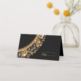 Cartão De Mesa Golden Ornate Frame Place Card