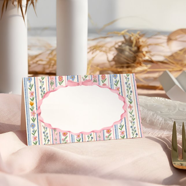 Cartão De Mesa Grandmillennial Floral Place Card (Criador carregado)