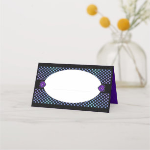 Cartão De Mesa Guarda-chuva e corações roxos .7