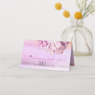 Cartão De Mesa Hidrangeas cor-de-rosa com escolta dobrada de casa