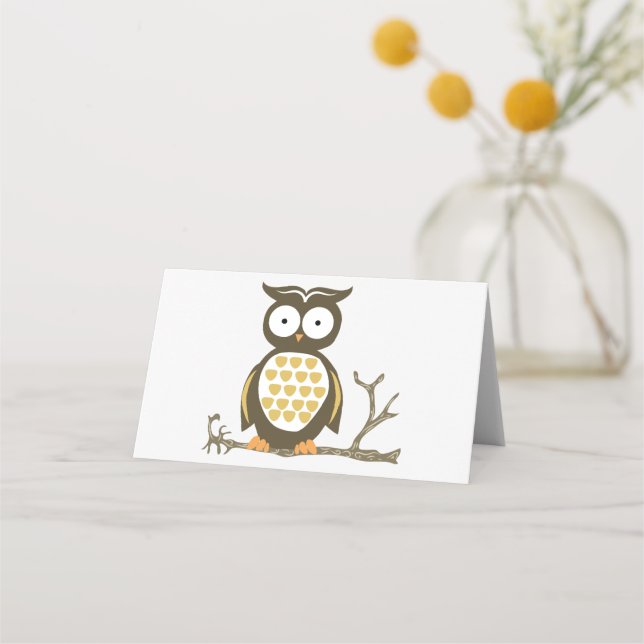 Cartão De Mesa Hoot Owl (Frente)